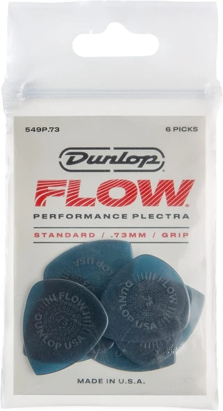 Jim Dunlop 549P.73 Gitar Penası Flow Standard 6'lı Paket Pena (0,73 mm) ürün görseli 1
