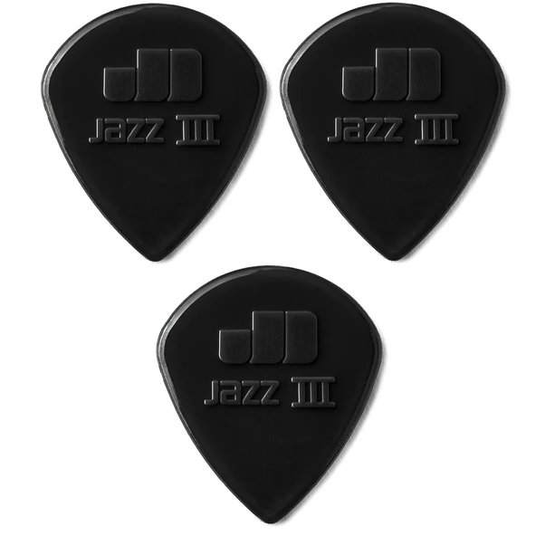 Jim Dunlop 47R3S Gitar Penası 3 Adet Nylon Jazz III Black Pena ürün görseli 1