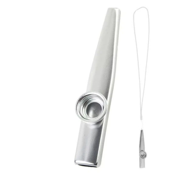 MK-02S Metal Kazoo İp Askılı Alüminyum Alaşım Gri ürün görseli 1