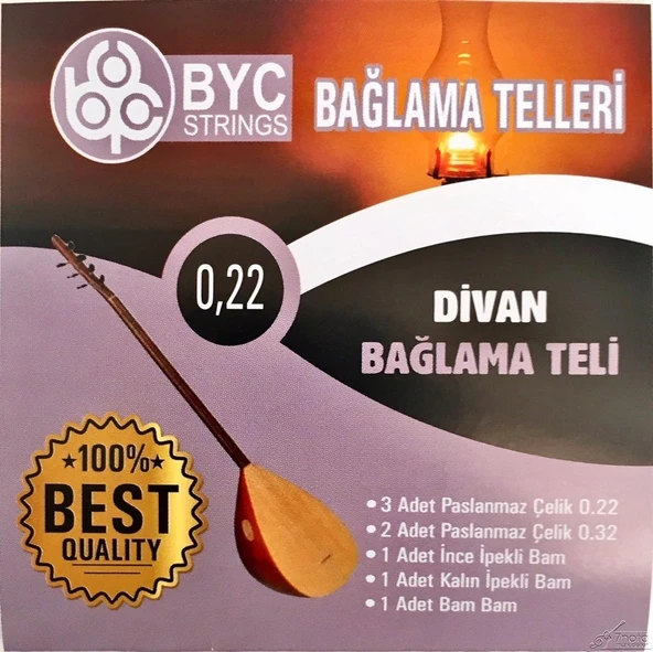LongMoon BYC22 022 Divan Saz Teli Seti (bam bam teli vardır ) ürün görseli 1