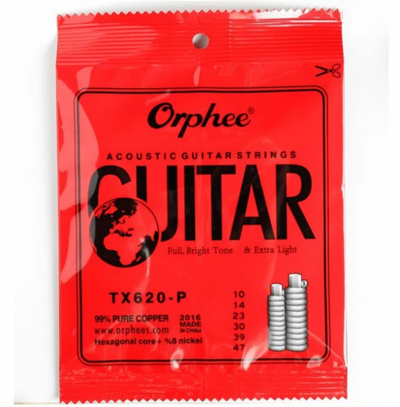 Orphee TX620-P Akustik Gitar Teli 10-47 Pure Copper ürün görseli 1