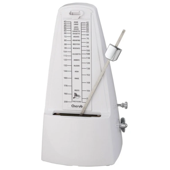 Cherub WSM-305WH Zilli Mekanik Metronom Beyaz ürün görseli 1