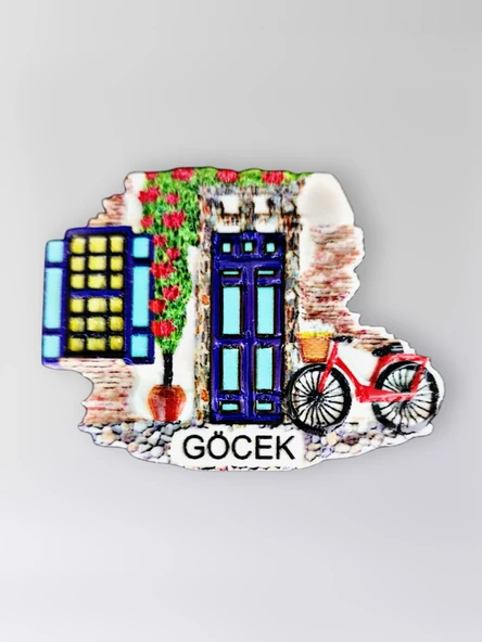 GÖCEK Polyester Kabartmalı Magnet 7 x 5,5 cm Dekoratif Hediyelik Buzdolabı Süsü (Kod:1519) ürün görseli 1