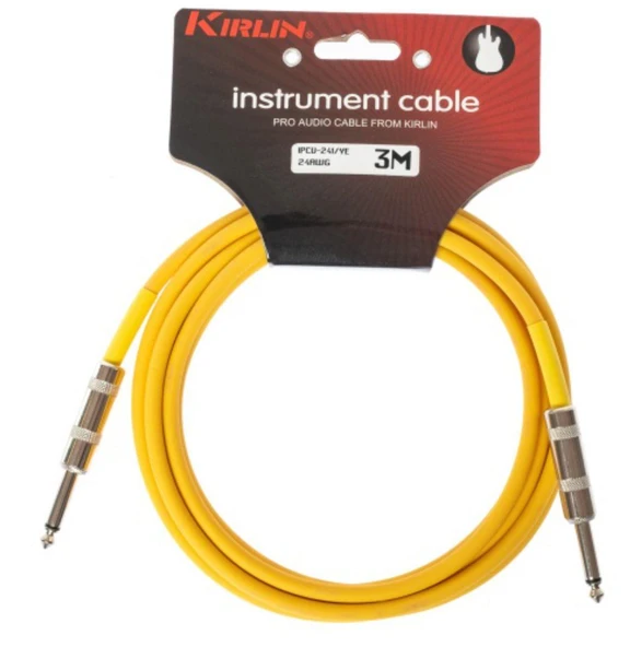 Kirlin IPCV-241 3 Metre Enstrüman Kablosu Gitar Kablosu (Sarı) ürün görseli 1