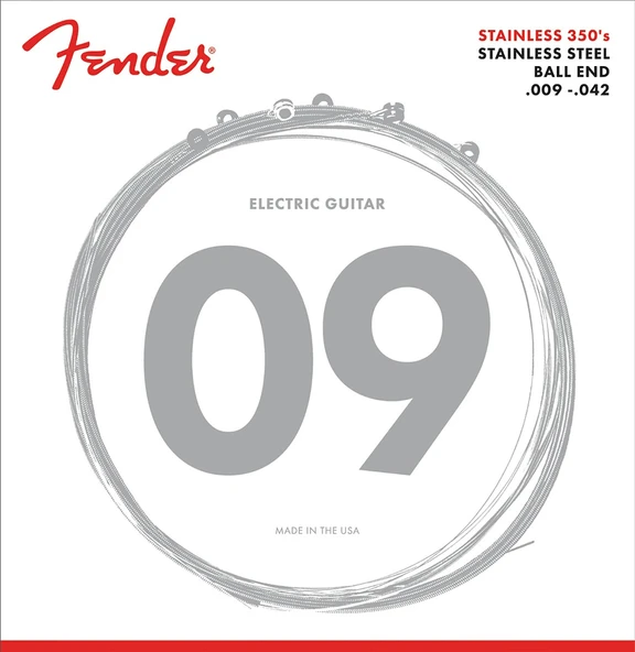 Fender 350L Stainless Steel Light Takım Tel Elektro Gitar Teli 00 ürün görseli 1
