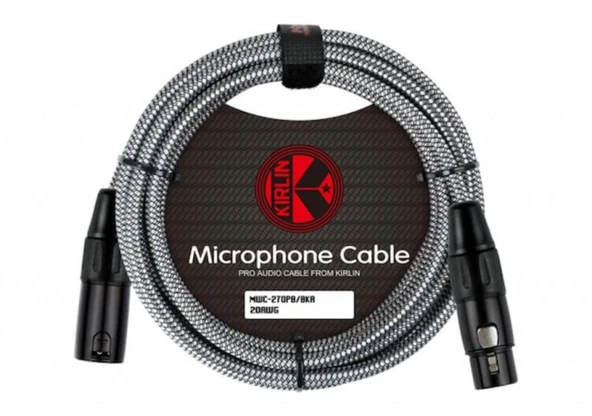 Kirlin MWC-270 PB 6 Metre Örgülü Mikrofon Kablosu 3pin Dişi 3pin Erkek ürün görseli 1