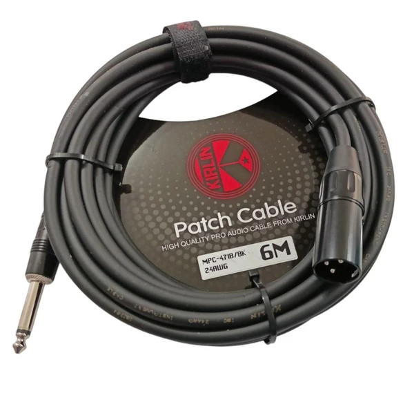 Kirlin MPC-471B 6 Mt. Patch Cable Bağlantı Kablosu XLR MALE - 1/4 İNÇ MONO PLUG ürün görseli 1