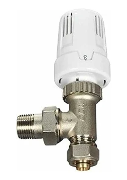 E.C.A Yeni tip Termostatik Vana Pex Trv4 Termostatık Vana Köşe Tip 1/2 ürün görseli 1