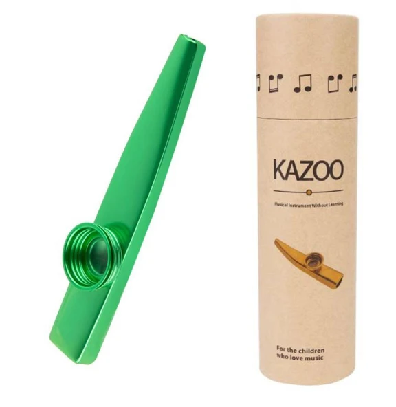 MK-01G Metal Kazoo Kutulu Alüminyum Alaşım Yeşil ürün görseli 1