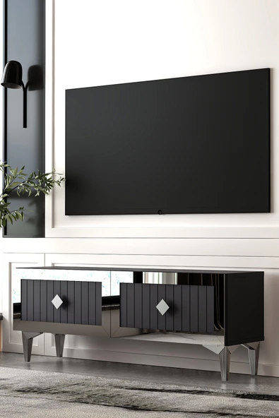 Dekortis Home Dekor 120DHDTS4AG LİNA LAZER PLEKSİ DESENLİ TV SEHPASI ürün görseli 1