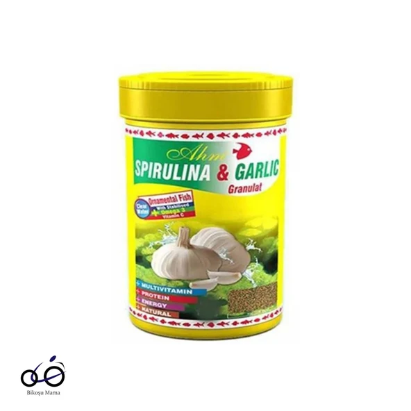 Ahm Spirulina Garlic Sarımsaklı Balık Yemi 250ml ürün görseli 1