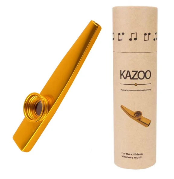 MK-01Y Metal Kazoo Kutulu Alüminyum Alaşım Sarı ürün görseli 1