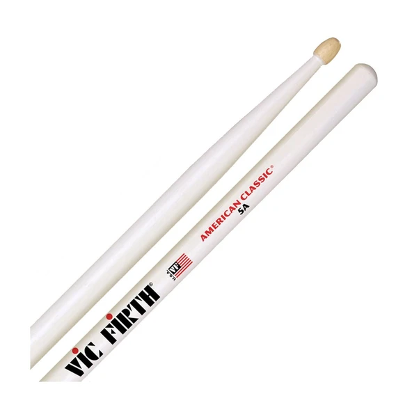 Vicfirth V5AW Beyaz 5A Bateri Çubuğu American Classic 5A Baget White Finish ürün görseli 1