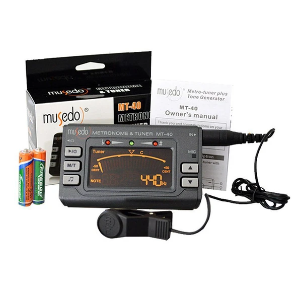 Musedo MT-40 Kromatik Akort Aleti ve Metronom Tuner MT40 ürün görseli 1