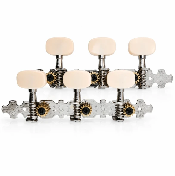 Valencia VCMH0150CR Klasik Gitar Kulağı Klasik 3+3 2.ad.set Gri Renk ürün görseli 1