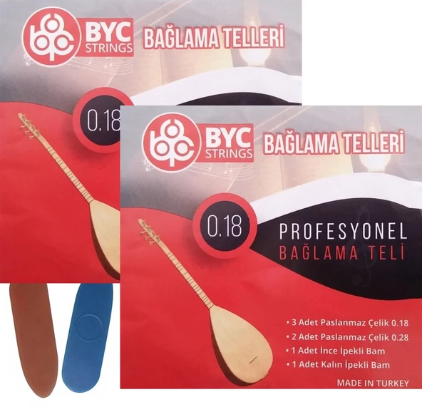 LongMoon Byc18-2 Kısa Sap Bağlama Teli 2 Paket Takım 2 Mızrap Hediyeli ürün görseli 1