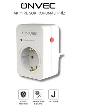 Onvec Basic Tekli Akım ve Şok Korumalı Priz 720 Joule-AÇIK KUTU SIFIR ÜRÜN ürün görseli 1