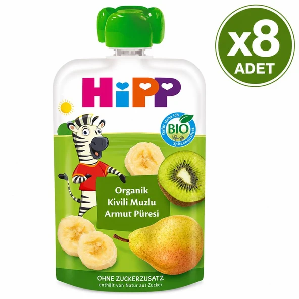Hipp Organik Kivili Muzlu Armut Püresi 100 G 8'li Paket ürün görseli 1