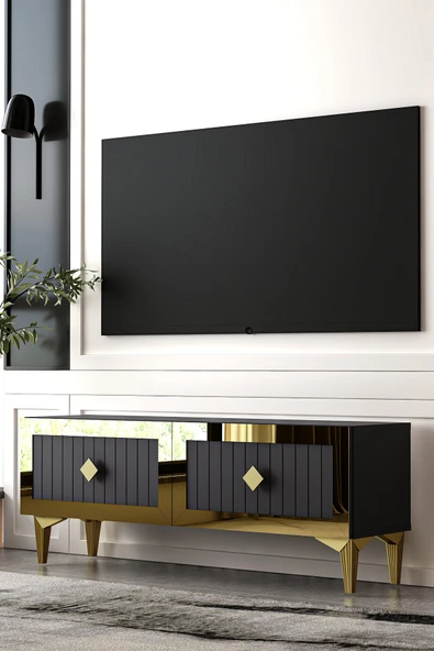 Dekortis Home Dekor 120DHDTS4AA LİNA LAZER PLEKSİ DESENLİ TV SEHPASI ürün görseli 1