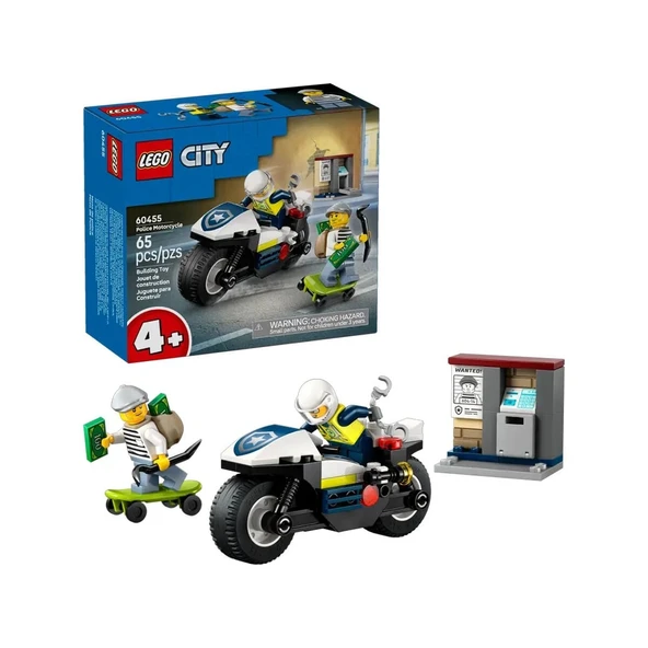 60455 Lego City Polis Motosikleti Takibi 65 parça +4 yaş ürün görseli 1