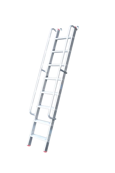 Düz Basamaklı Korkuluklu Merdiven 2.5 Metre 8 Basamaklı ürün görseli 1