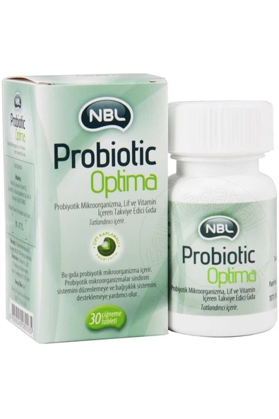 NBL Probiotic Optima 30 Tablet - Çift Katmanlı Kaplama Teknolojili Probiyotik ve Prebiyotik Takviyesi ürün görseli 1