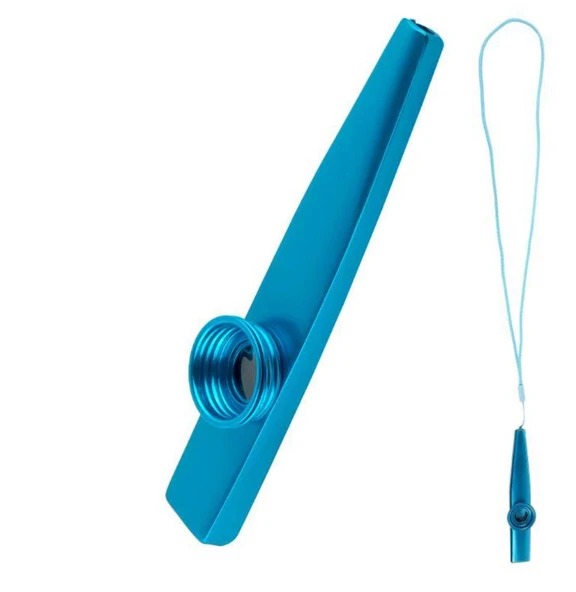 MK-02B Metal Kazoo İp Askılı Alüminyum Alaşım Mavi ürün görseli 1