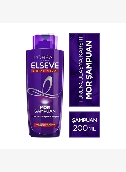 L'Oreal Paris Elseve Color Vive Turunculaşma Karşıtı 200 ml Mor Şampuan ürün görseli 1