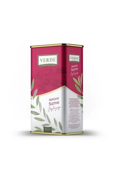 VERDE Naturel Sızma Zeytinyağı 5 lt Teneke ürün görseli 1