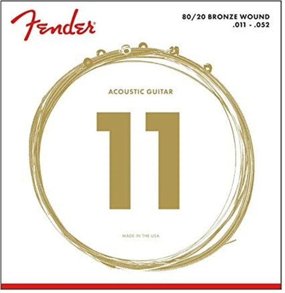 Fender 70CL Akustik Gitar Teli 80/20 Bronze Ball End 011-.050 ürün görseli 1