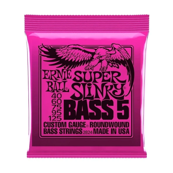 Ernie Ball P02824 Bas Gitar Teli Super Slinky Nickel 40-125 (5 Telli) ürün görseli 1