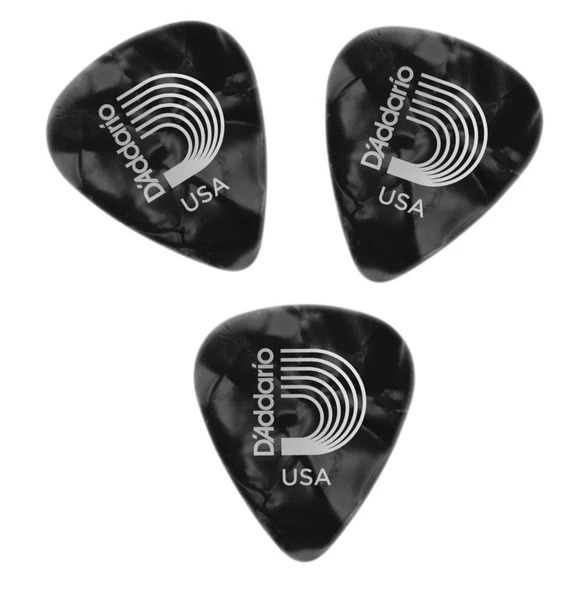Daddario 1CAP4-BK 3 Adet Gitar Pena 0.70 mm Siyah Medium ürün görseli 1
