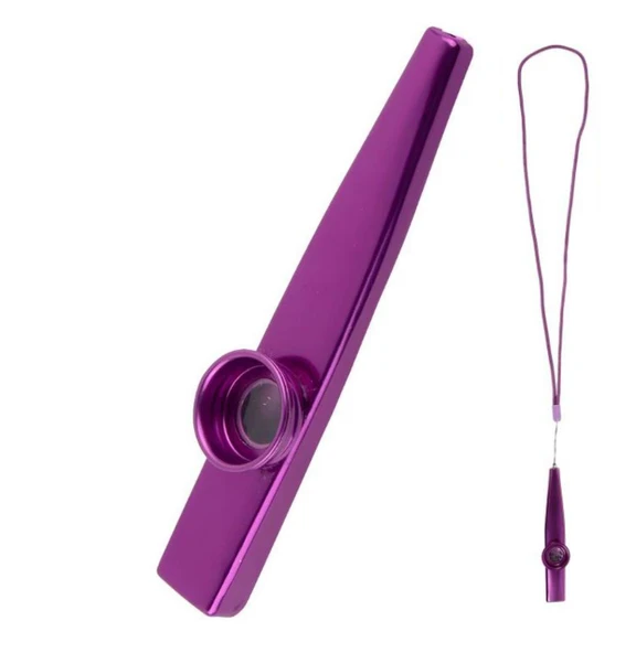 MK-02P Metal Kazoo İp Askılı Alüminyum Alaşım Mor ürün görseli 1