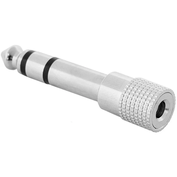 KIRLIN Nickel Kaplı Dönüştürücü Kablo Jak Dönüştürücü 1/4" TRS M - 3.5mm TRS ürün görseli 1