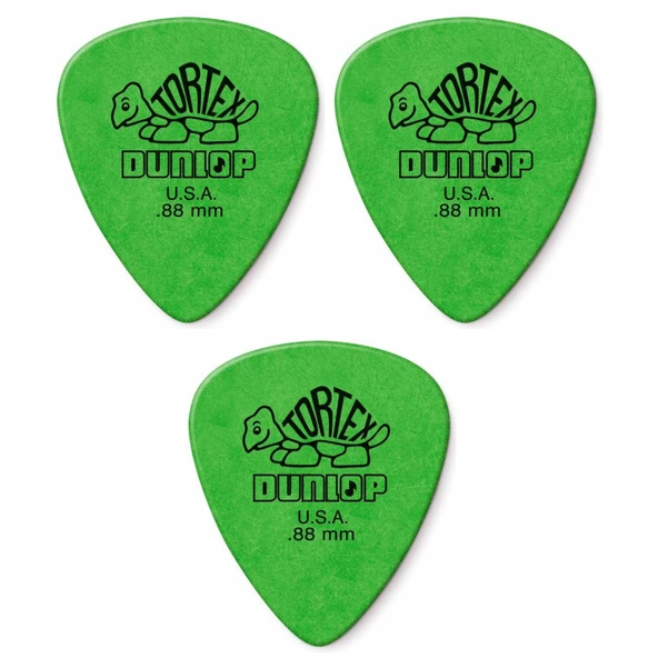 Jim Dunlop 418P.88 Tortex Standard 3 Adet Gitar Penası 0,88mm ürün görseli 1