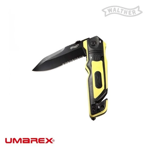 UMAREX Walther ERC Acil Durum Çakısı - Siyah/Sarı ürün görseli 1