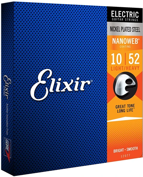 Elixir 12077 Nanoweb Elektro Gitar Teli 010-052 ürün görseli 1