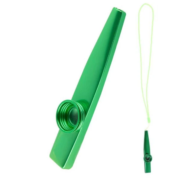 MK-02G Metal Kazoo İp Askılı Alüminyum Alaşım Yeşil ürün görseli 1
