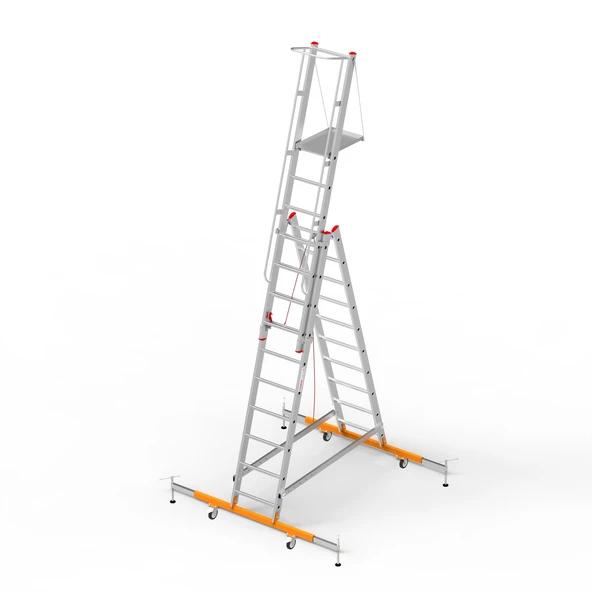 Alman Kilit Sistemli Merdiven 3 Metre 3x10 Basamaklı ürün görseli 1