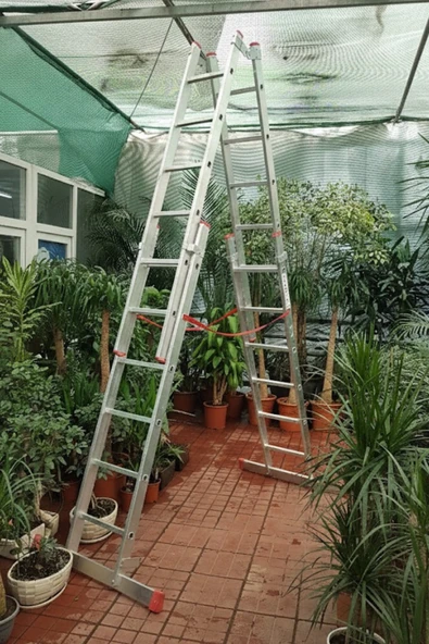 A Tipi Çift Sürgülü Merdiven 3.25 Metre 4x6 Basamaklı  Dayanıklı & Pratik ürün görseli 1