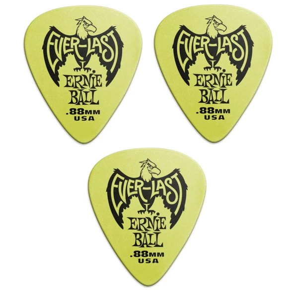 Ernie Ball P09191-3 Gitar Penası 3 Adet Everlast 0.88mm Yeşil ürün görseli 1