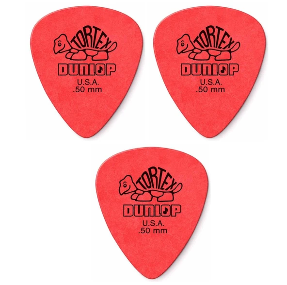 Jim Dunlop 418P.50 Tortex Standard 3 Adet Gitar Penası 0,50mm ürün görseli 1