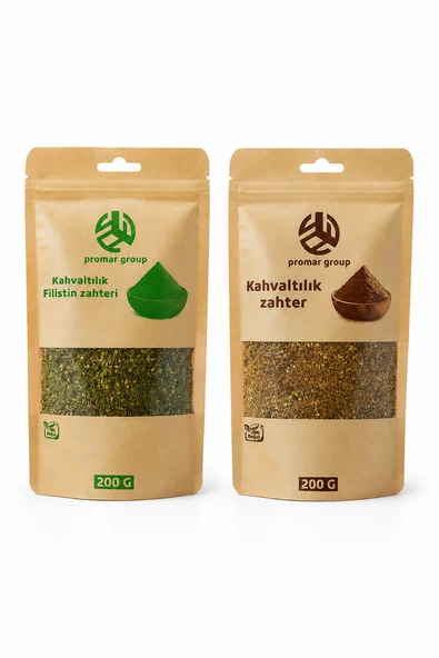 Promar Group Kahvaltılık Zahter Paketi Filistin Zahteri ve Geleneksel Zahter 2 x 200 G ürün görseli 1