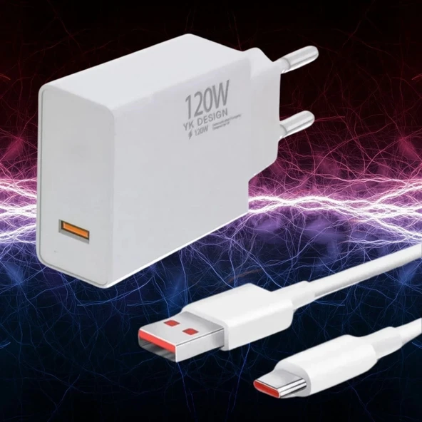 120W USB Hızlı Type C Uçlu Kablolu Şarj Aleti ürün görseli 1