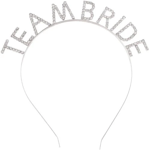 Gümüş Kaplama Kristal Taşlı Team Bride Taç ürün görseli 1