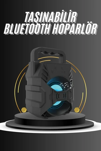 Kablosuz Bluetooth Hoparlör Ses Bombası RGB Işıklı Taşınabilir Yüksek Ses Kaliteli ürün görseli 1