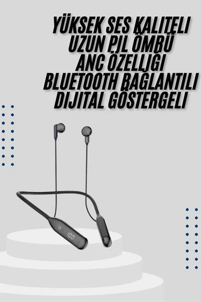 Kablolu Kulak İçi Bluetooth Kulaklık 60 Saat ANC Özellikli Boyun Bantlı ürün görseli 1