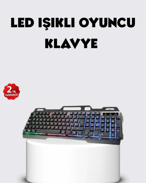 RGB Aydınlatmalı Klavye Mouse Seti – USB Bağlantılı, Türkçe Q, Ayarlanabilir DPI, Ergonomik Yapı ürün görseli 1