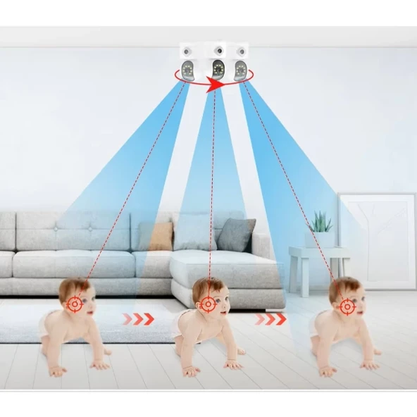 Çift Lensli İç Mekan Wi-Fi Kamera - Resim 3