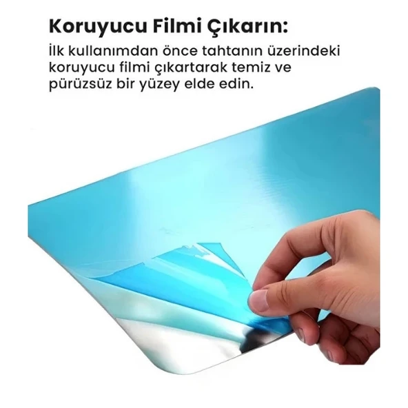 2'li Paslanmaz Çelik Kesim Panosu Seti - Resim 2